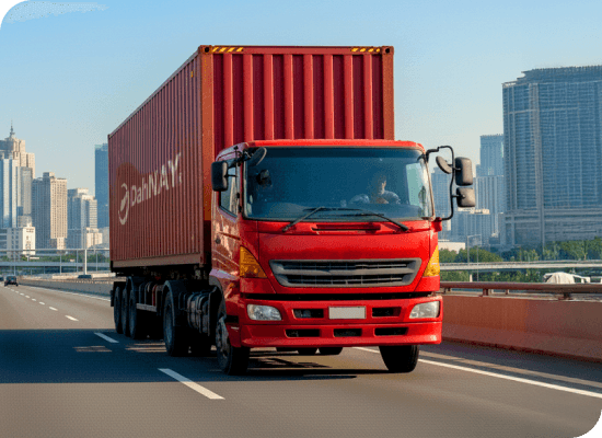 Truck on domestic route